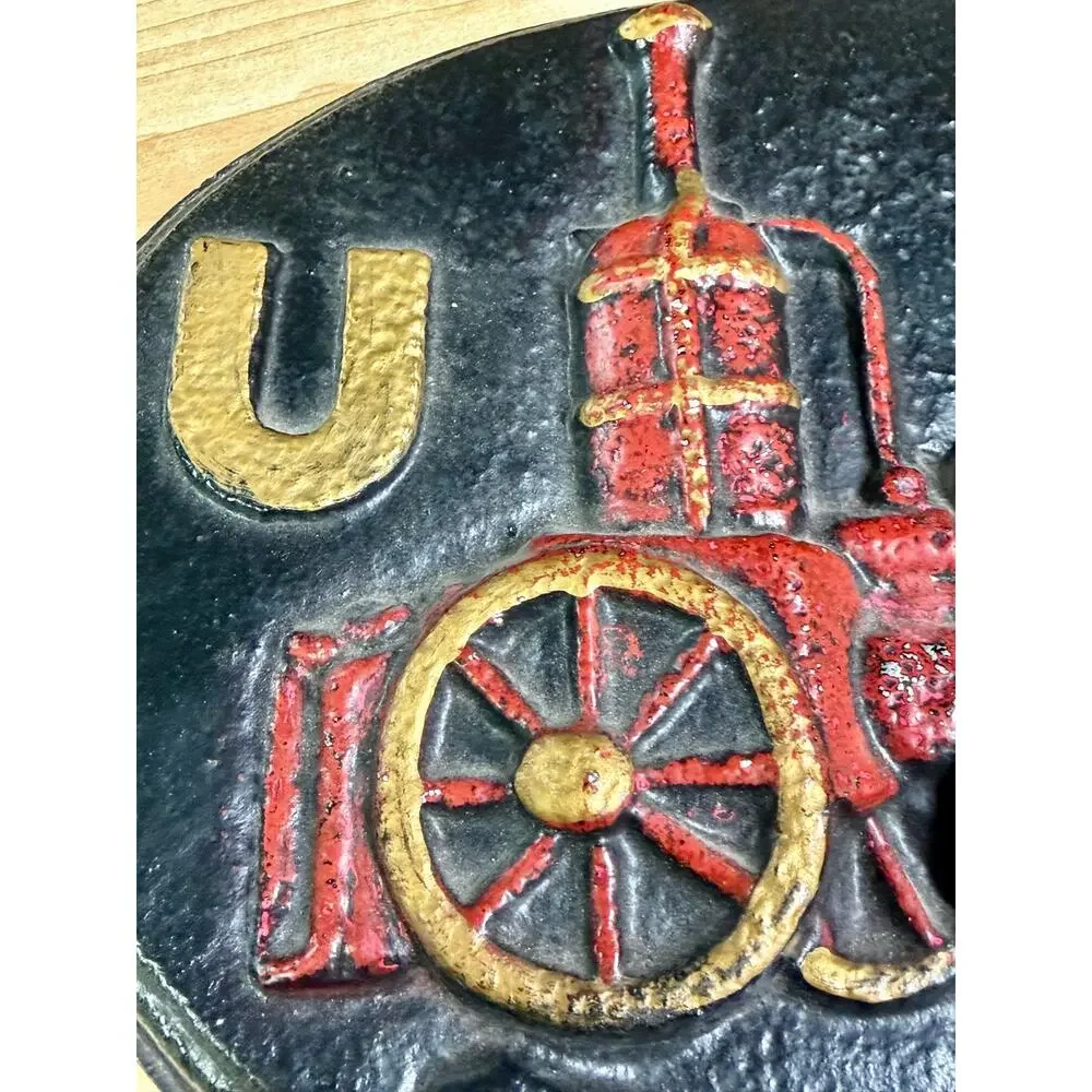 VTG Cast Iron UF Steamer Engine Sign.